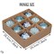 Elegant Blue Winter Theme Christmas Ornament Bundle, 9 Piece Snow and Tree Baubles